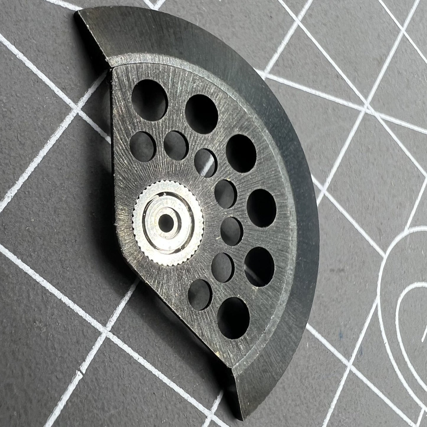 Masse oscillante à rotor creux noir + roulement à billes pour mouvement 7750 7751 7753