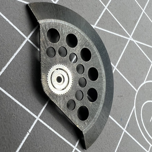 Black hollow rotor oscillating weight with ball bearing for 7750, 7751, 7753 movement calibers.