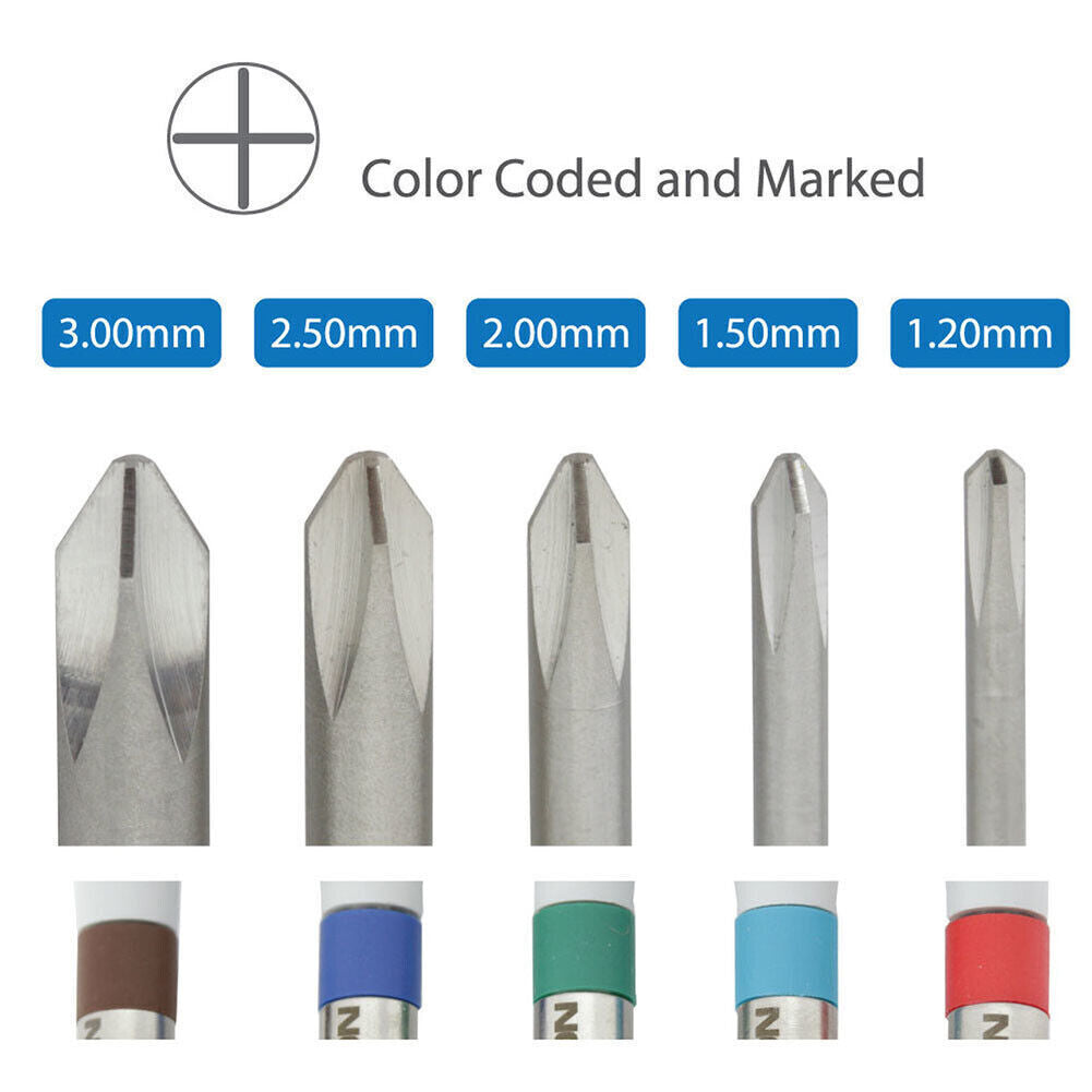 Individual Bergeon 30081-C Phillips Head Ergonomic Screwdrivers 5 Size Available