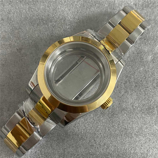 39MM watch strap with sapphire glass flat mirror case for NH35/NH36. Durable, sleek design.