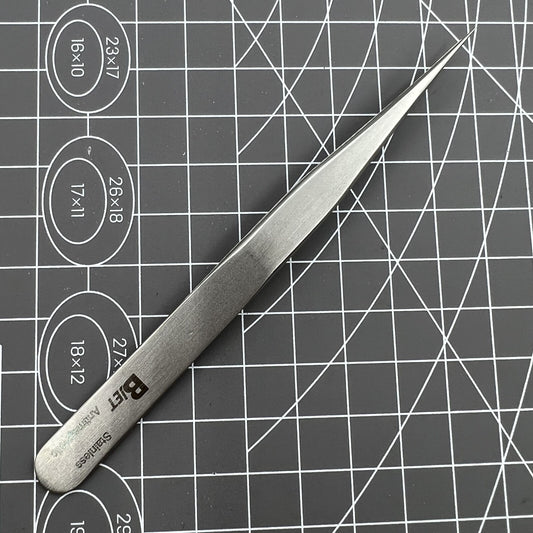 Swiss Made Bergeon 7024-3 anti-magnetic tweezers, 120mm precision tool for watch repair.
