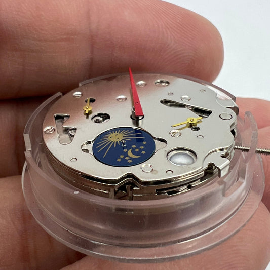 Seagull ST16 automatic watch movement with small second subdials at 3, 6, and 9 o?clock positions.