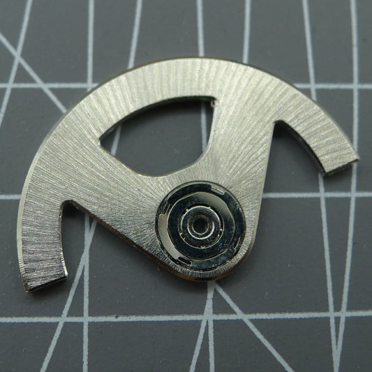 Rotor oscillating weight with ball bearing, hollow silver design for Asian 7750 watch movement.