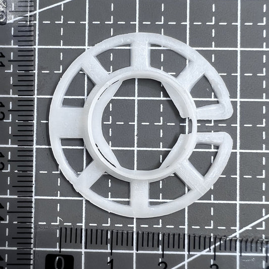 Set of 2 watch case mount spacers, 35.5mm height, 2.8mm thickness, compatible with Miyota 2035 movement.