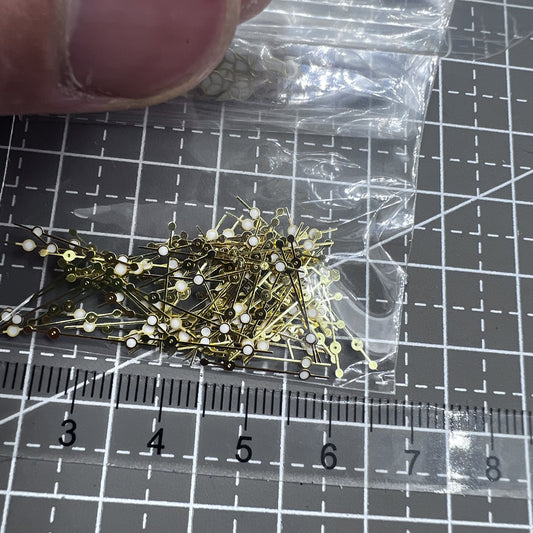 12mm green lume watch hands with golden trim for Miyota 2035/2115 - 100 sets pack