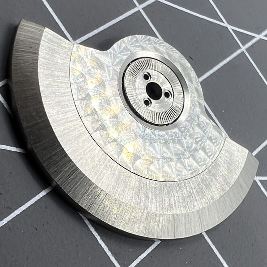 Rotor oscillating weight with ball bearing for Seagull ST25 movement, enhancing watch winding efficiency.