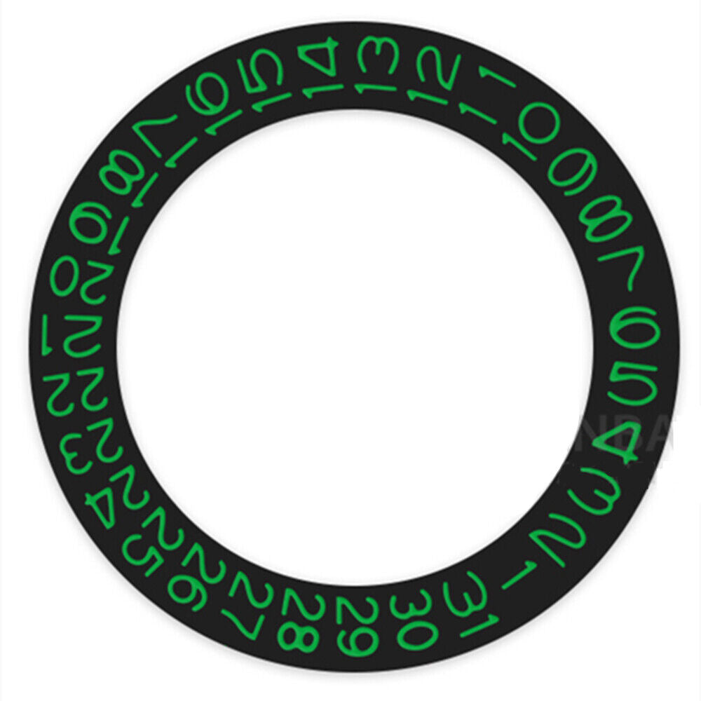 Black Background Green Character Date Disk Date Wheel for Seiko NH35 NH36
