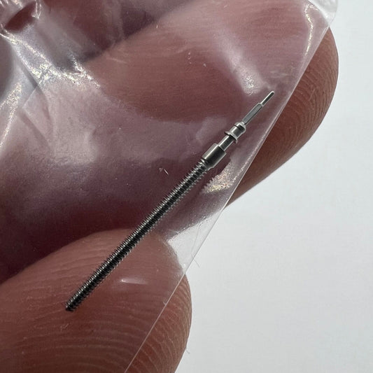 Replacement winding stem for Miyota 6M50 quartz watch movement, precise fit for repairs.