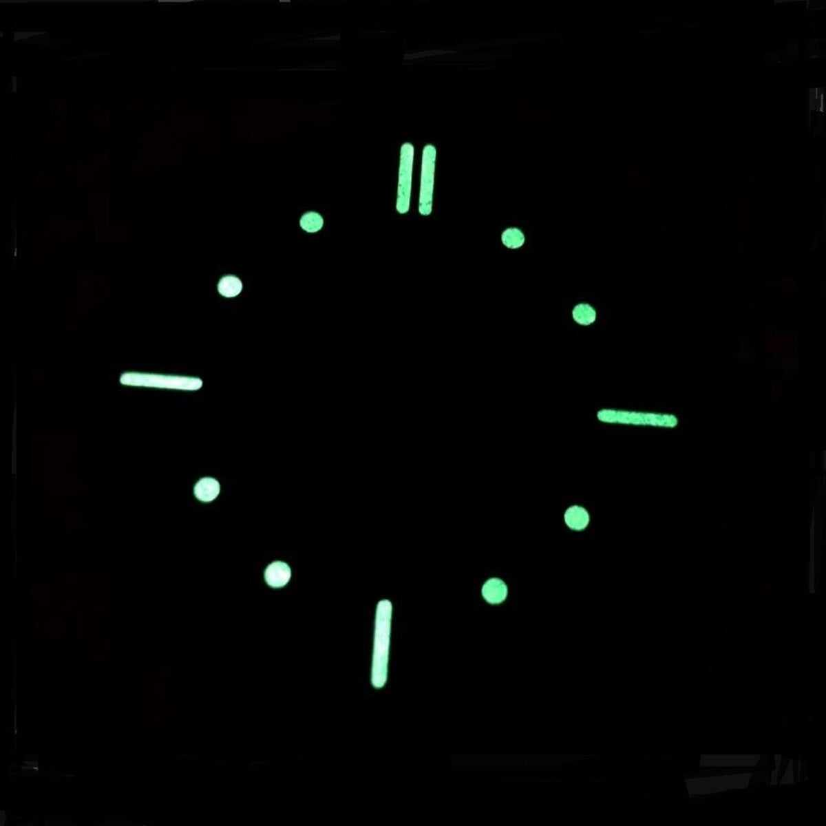 39mm Black Dot Green Luminous Watch Dial Suitable for Movement ETA 6497/6498
