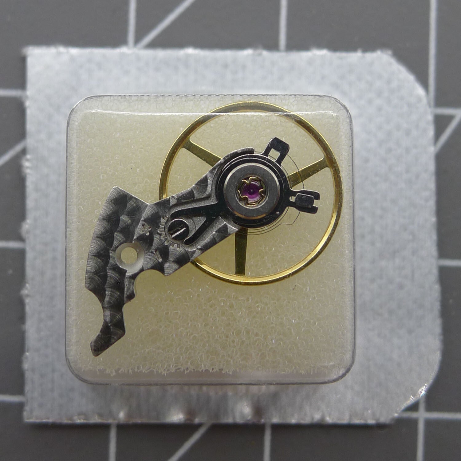 Silver carved balance wheel with splint for ETA 2824 2834 2836 movement, precise watch repair part.