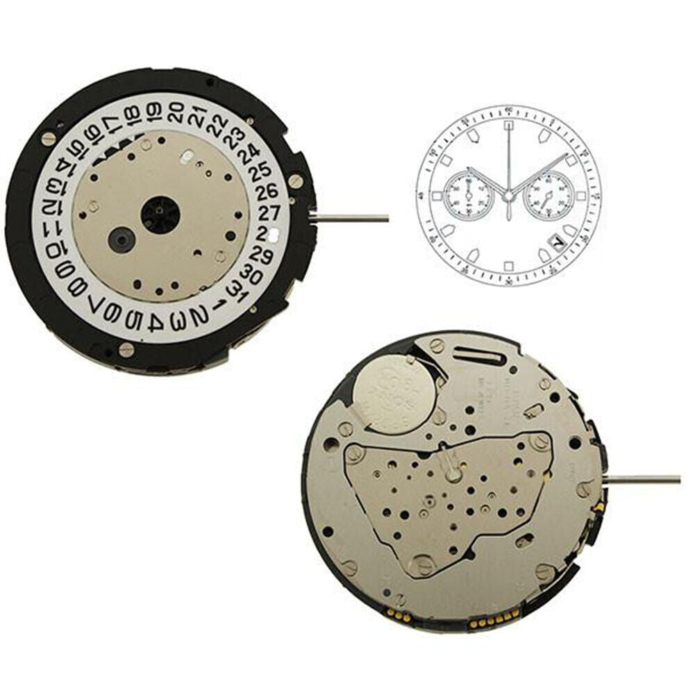 Miyota 6S21 Movement Quartz Movement Date at 3/6