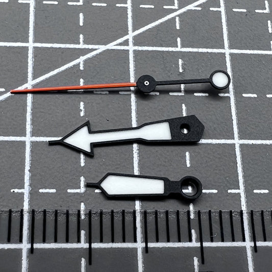 C3 BGW-9 blue lume vintage watch hands set for NH34 NH35 NH36 NH38 NH39 NH70 movements, precise fit.