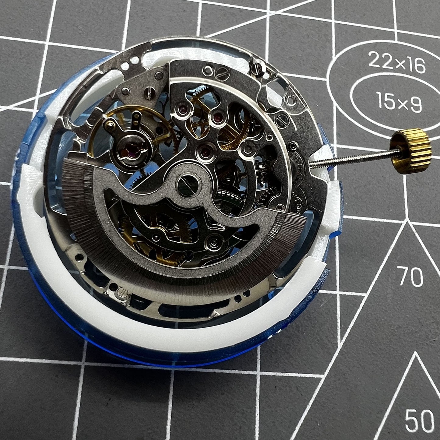 Dandong Silver Hollow Automatic Mechanical Movement with Second Stop