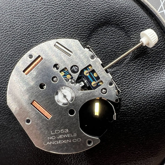 LD53 watch accessory with quartz movement and small second subdials at 3, 6, 9 o'clock.