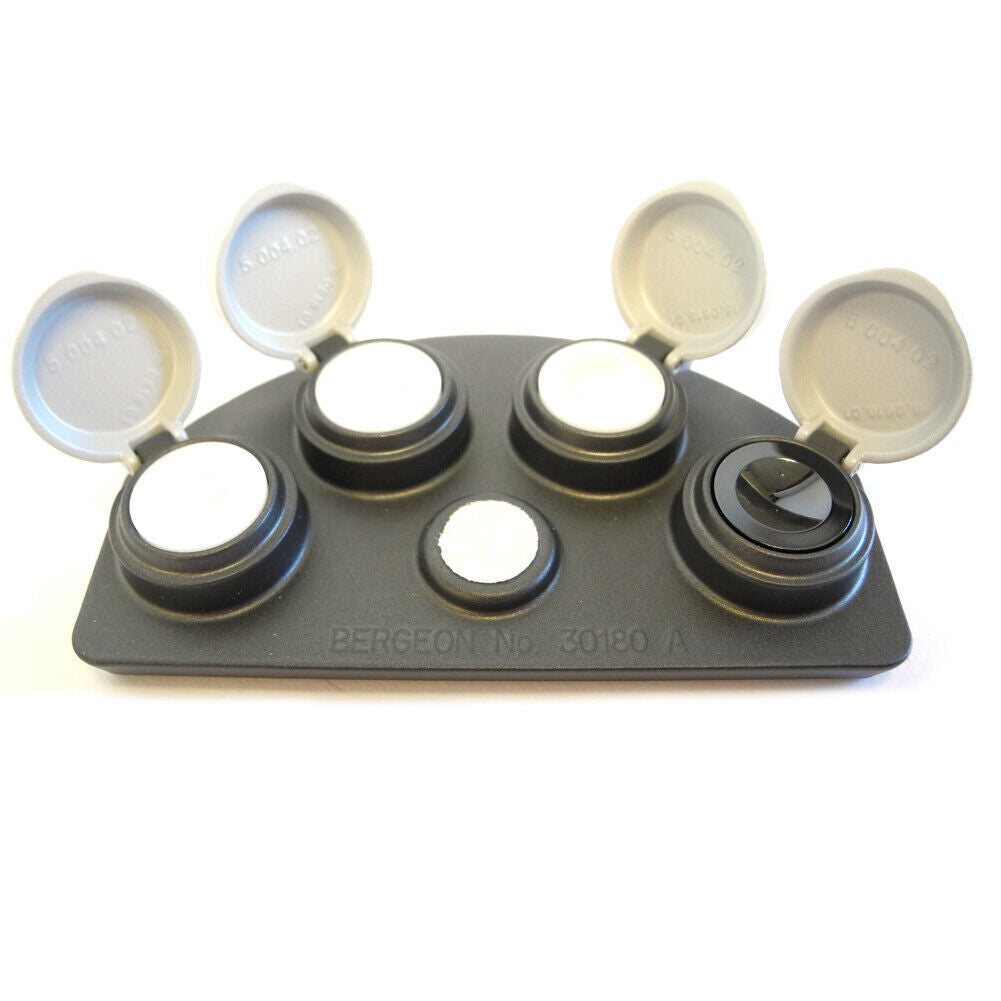 Bergeon 30180-A-C1 Oil Cups Stand in Die-cast Alloy 4 Containers Swiss Made