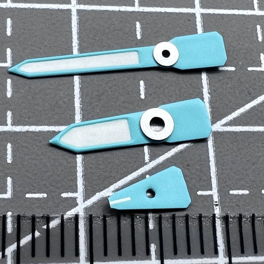 C3 Lume green enamel watch hands for Casioak GA2100 GAB2110, enhancing visibility and style.