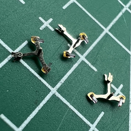 Pallet fork for Movement 7009 7S26, compatible watch part #710 by Generic Fit, precise gear control.