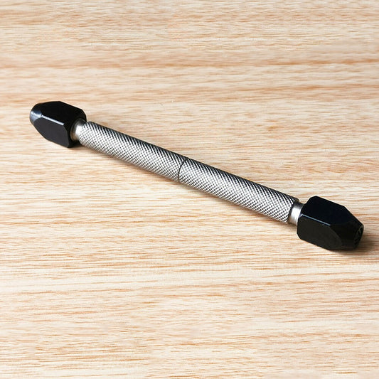 Steel double square headed pin vice for watchmaker precision tasks, 12cm, China Made brand quality.