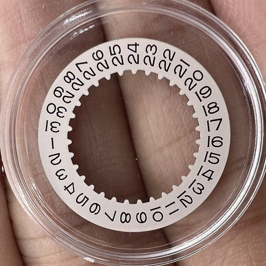 Generic replacement grey date disk wheel for RLX 3135 watch movement, enhancing date display accuracy.