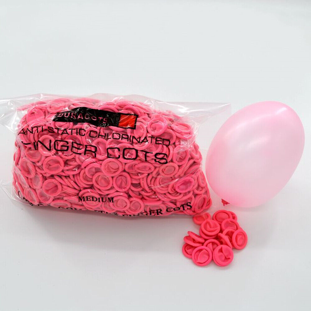 Anti-static natural rubber finger cots, latex protection for precise watch repair tasks.