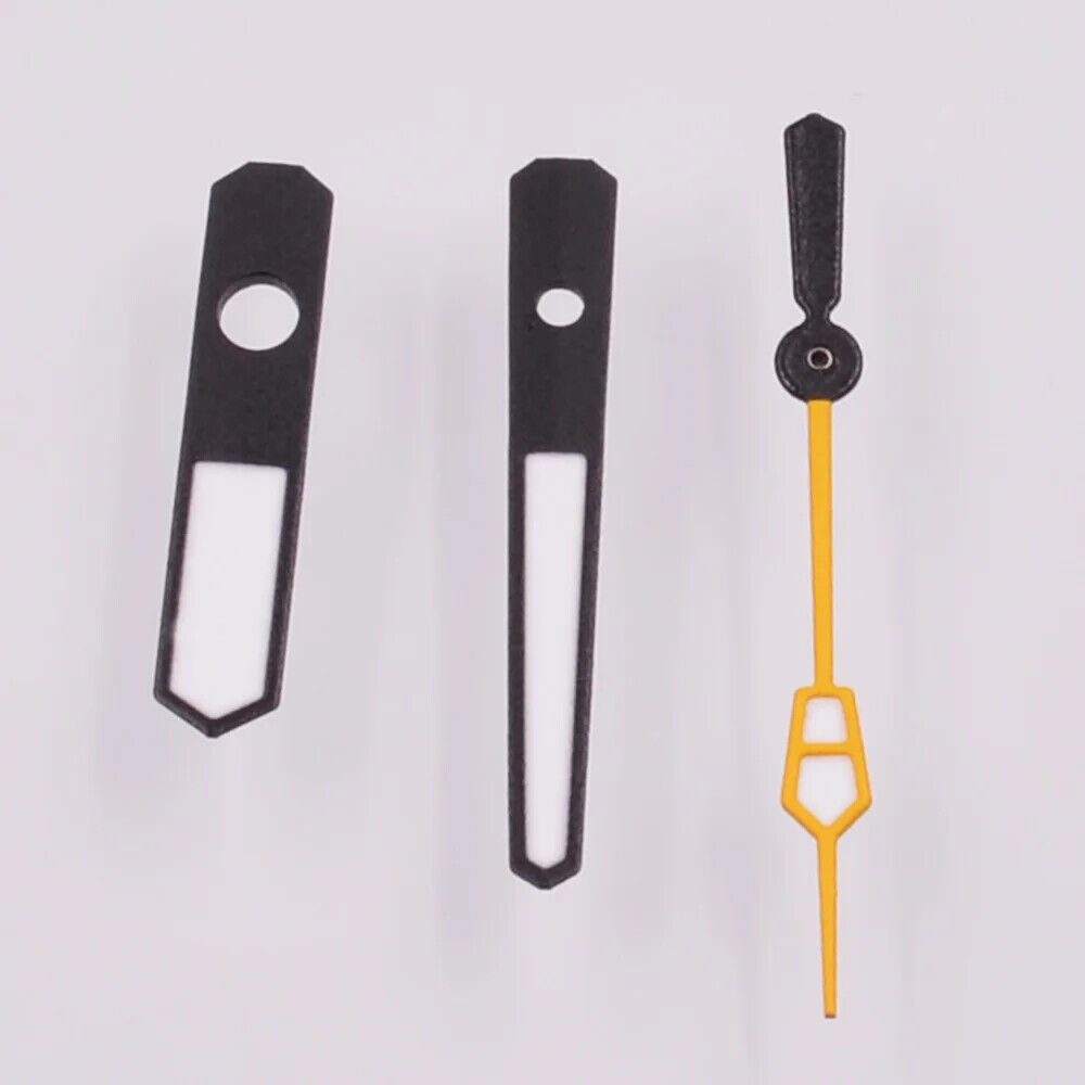 Colorful trim green luminous watch hands for NH35A, NH36, 7S36, 7S25, 7S35, 6R15, 4R36 movements, high visibility.