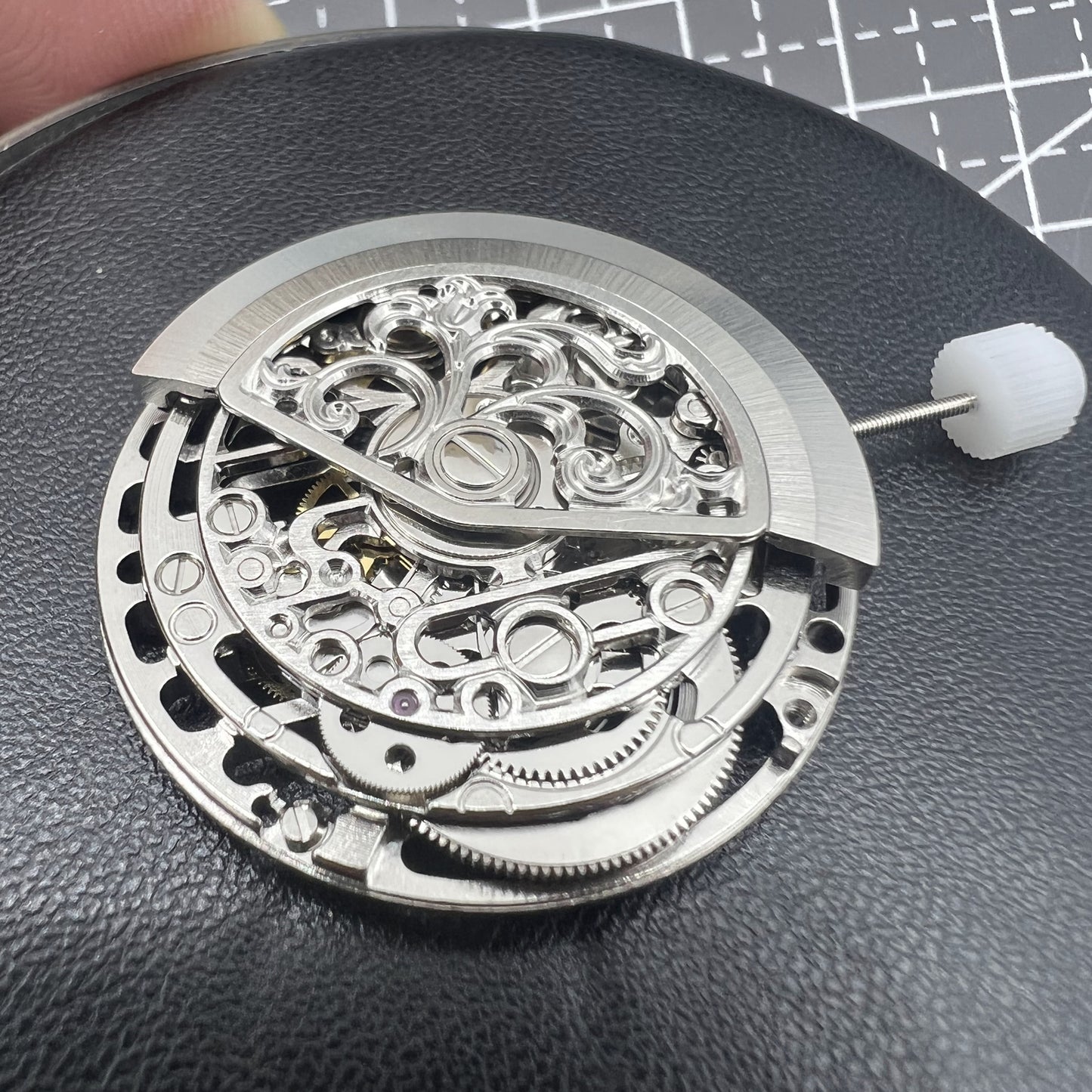HZ7500A Silbernes, hohles, rundes, automatisches, mechanisches Uhrwerk aus China
