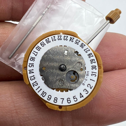 Miyota GN15 watch accessory featuring Japan quartz movement with date display at 3 and 6 o'clock.