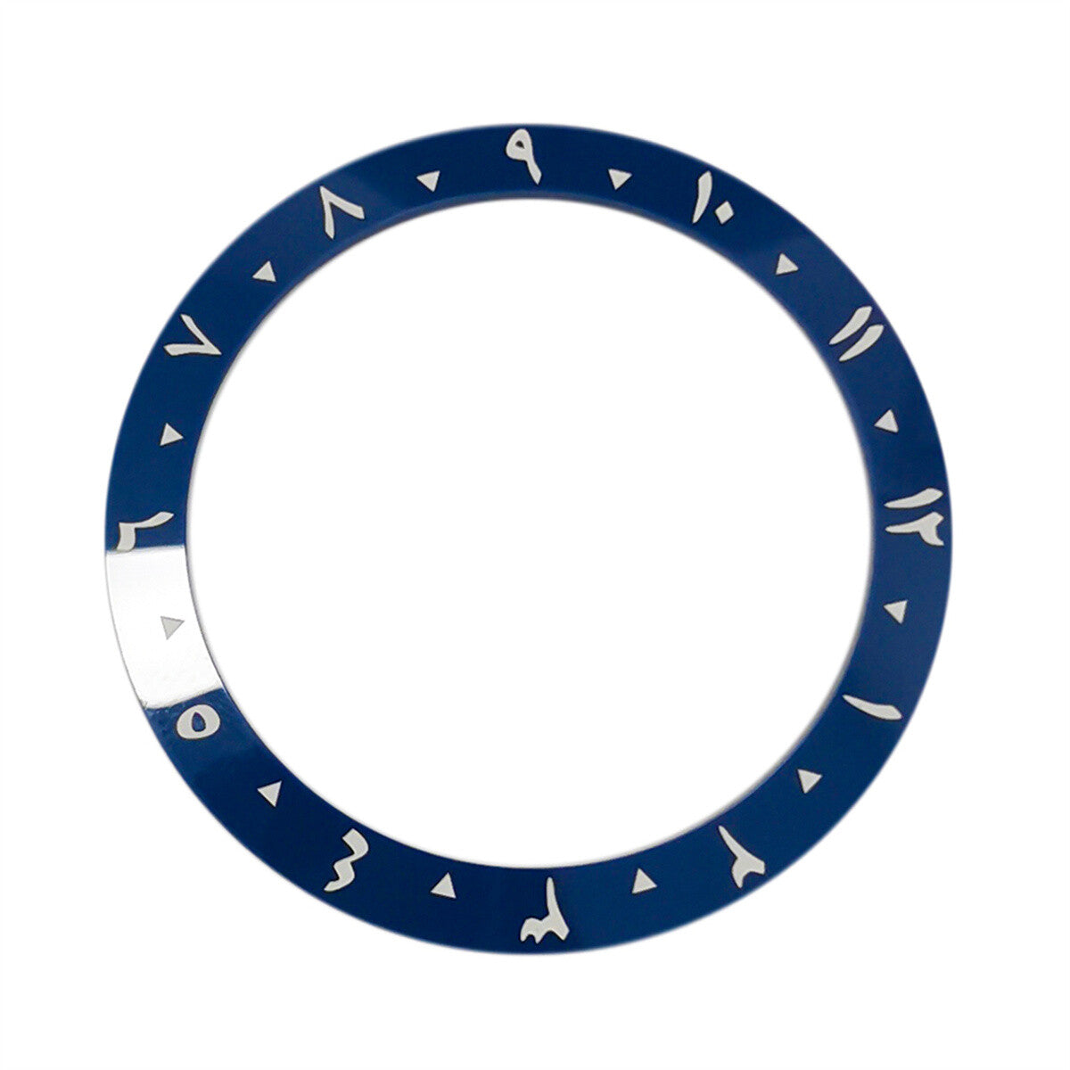 38 mm arabische Ziffern 1–12, geneigte Keramik-Uhrenlünette für 40 mm SUB-Uhrengehäuse