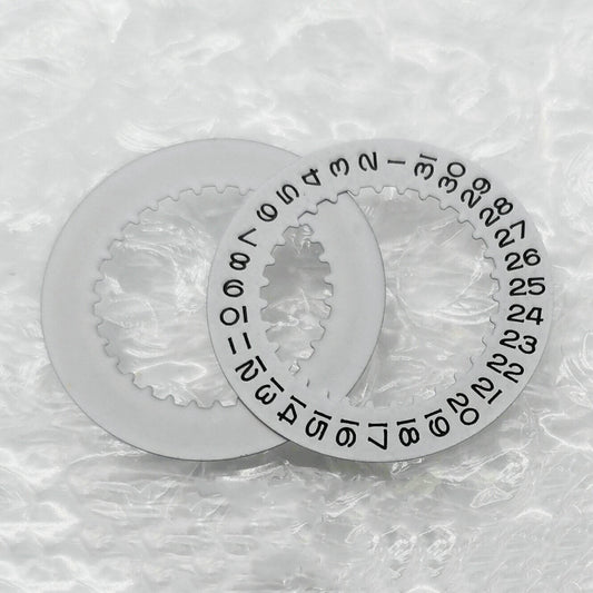 Replacement white date disk wheel for RLX 3135 movement, compatible with China-made watch accessories.