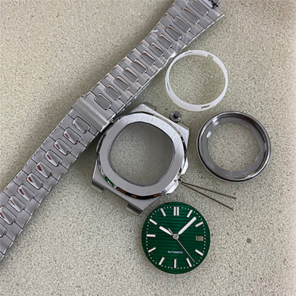 Watch Case+Strap+Dial+Hands 41mm Stainless Steel Sapphire Glass for NH35/36