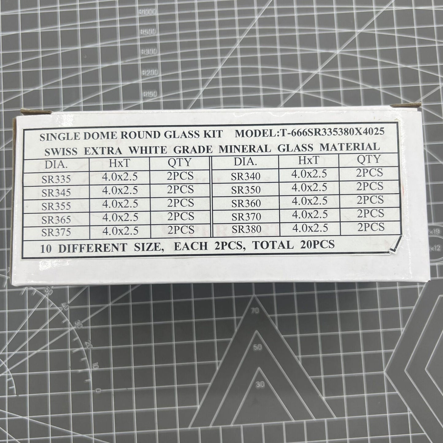 Einzelkuppel, 25–48 mm, rund, Ersatz-Mineralglas für Uhren, 1,5–4 mm dick