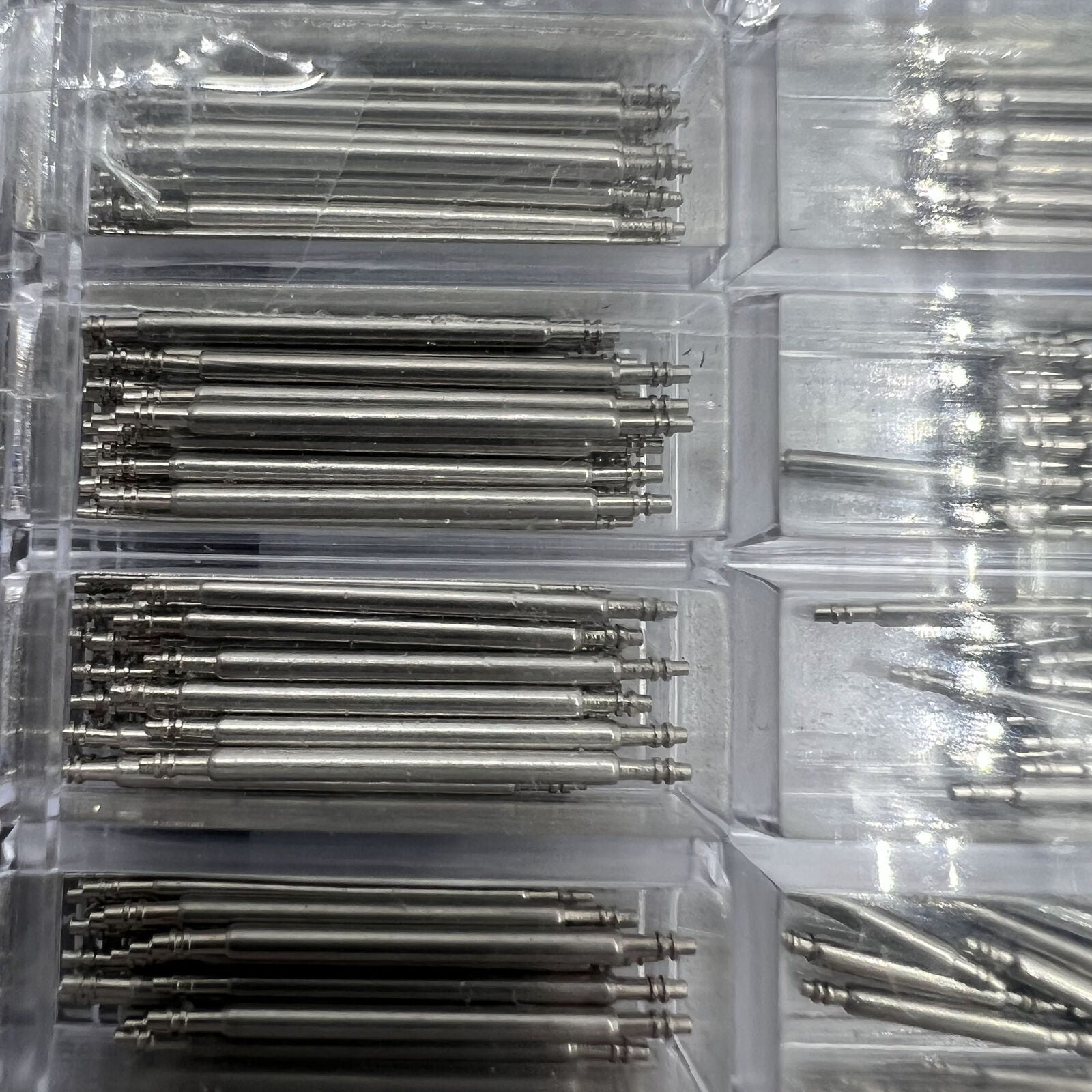 360-piece stainless steel spring bars and link pins set, 8-25mm for durable watch strap repair.