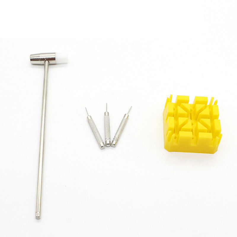 Durable Watch Band Link Remover Repair Tool Kit Set Hammer Watch Strap Holder