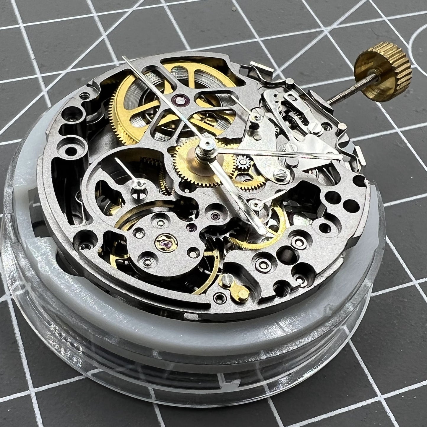 Hohler schwarzer SL4802 Chronograph 41-Juwelen Automatisches mechanisches Uhrwerk