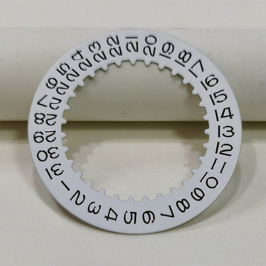 Replacement white date disk wheel for RLX 3135 watch movement, compatible with multiple models.