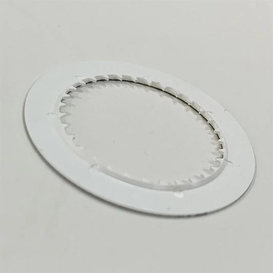 Black background close-up of Blue Character Disk Date Wheel for NH35 NH36 watch parts by Seiko.