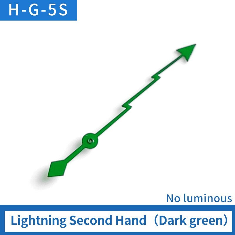 Lightning-style second hands for SKX007 and SKX009 watches, non-luminous, precision fit.