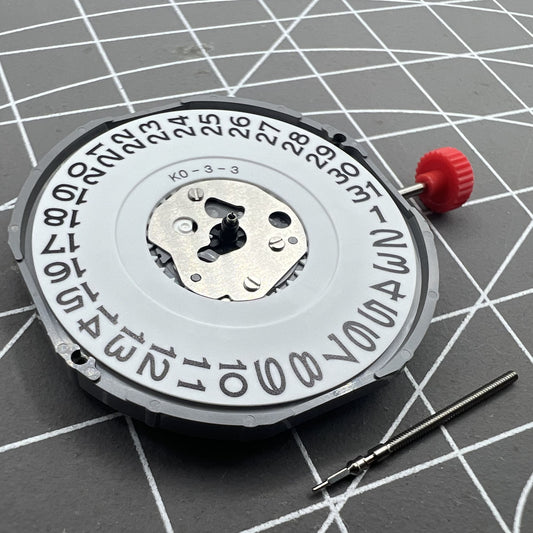 Japan Miyota 2415 quartz watch movement with date display at 3 o'clock, reliable precision by Miyota.
