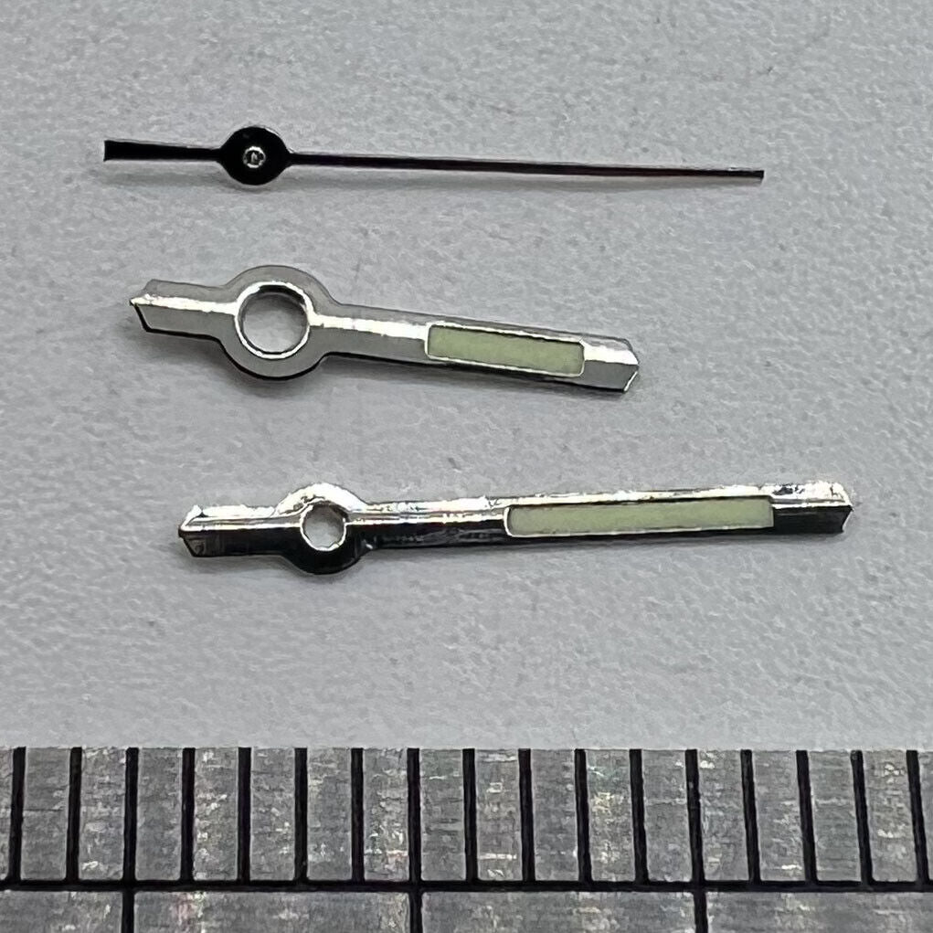 Uhrzeiger Silber leuchtend für Miyota 2035 Uhr Quarzwerk P1-H2-C14