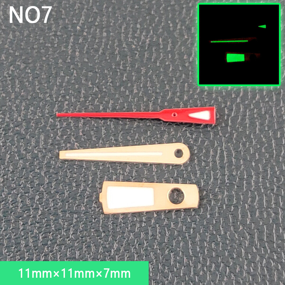 Watch Hands with green super luminous coating for NH35 and NH36 movements by Watch Hands.