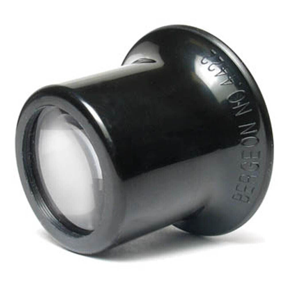 Bergeon 4422-3.5 No. 3.5 = 2.8x Watchmakers Magnification Loup Eyeglass, Black