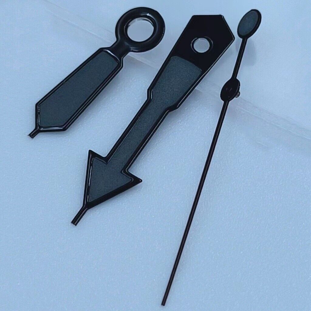 12.5mm black trim dark grey painted green lume watch hands for NH35 NH36 7S26 movements