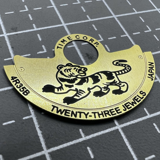 Golden Tiger rotor overlay for NH35 NH36 4R35 watches, China Zodiac design.