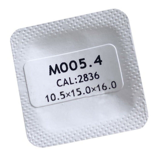 Silver-trimmed black watch hands for ETA2836 movement, compatible with M005.4, precise time indication.