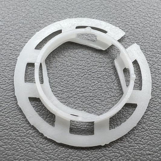 Set of 2 watch case mount spacers, 3.6mm height, 30mm diameter, compatible with Miyota 2035 movements.