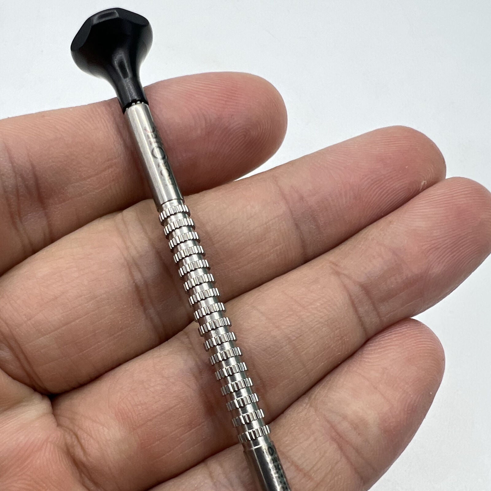 Horotec MSA01.218-100 black 1.00mm watchmakers screwdriver for precise watch accessory repairs.