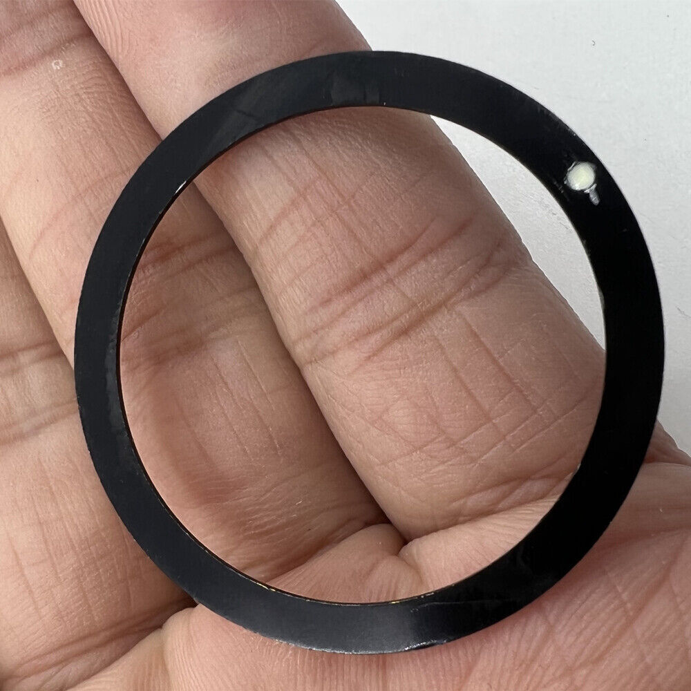 39 mm/32,2 mm schwarz gelb kreisförmigen Arc Bevel Aluminium Uhr Lünette Einsatz Uhr