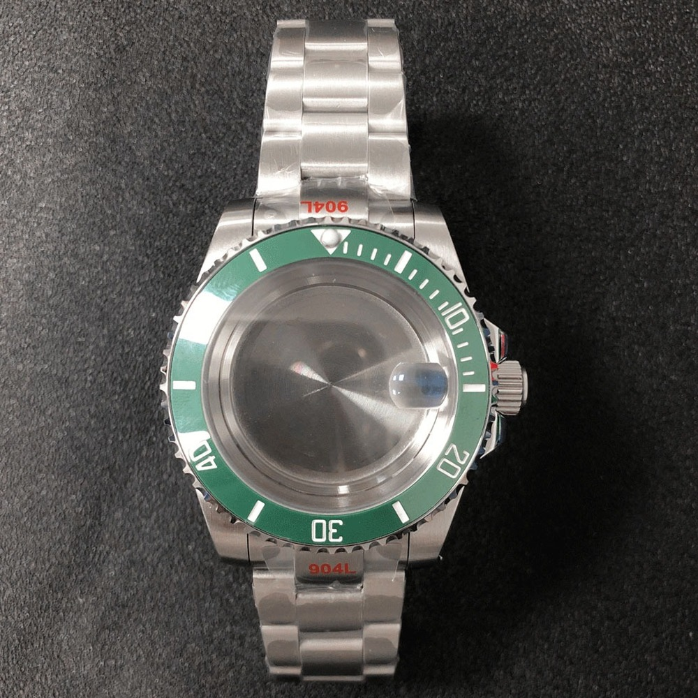 Montre 40 mm, boîtier en verre saphir, bracelet en acier 316L, compatible avec la NH35 japonaise