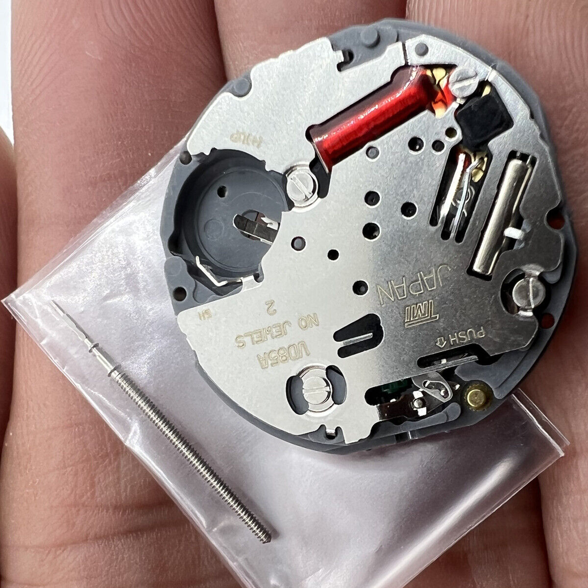 Hattori Epson TMI VD85 Quartz watch movement, precision-engineered in Japan for accurate timekeeping.