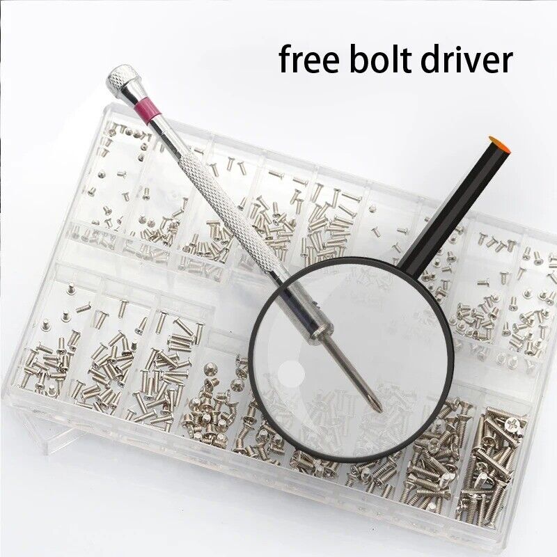 18 Specification Screws Fixing Screws Jewelry Glass Watch Repair Part Assorment